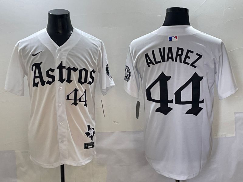 Men 2025 Houston Astros #44 Alvarez White Five generations Joint Name Nike MLB Jersey style 6->houston astros->MLB Jersey